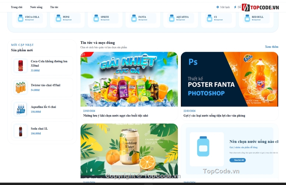 Đồ án,web bán nước,nước